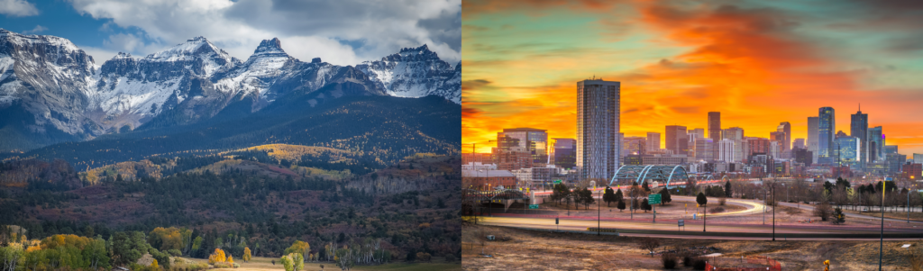 Colorado rural vs urban landscape