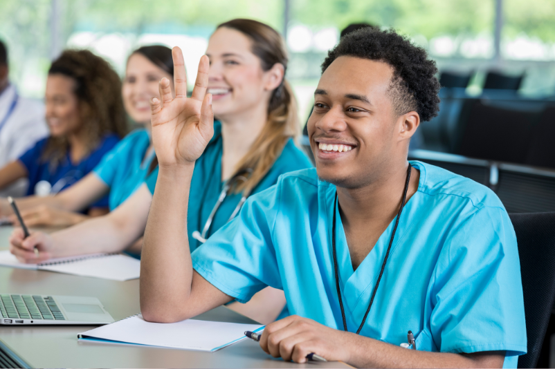 nursing student in on-campus BSN program